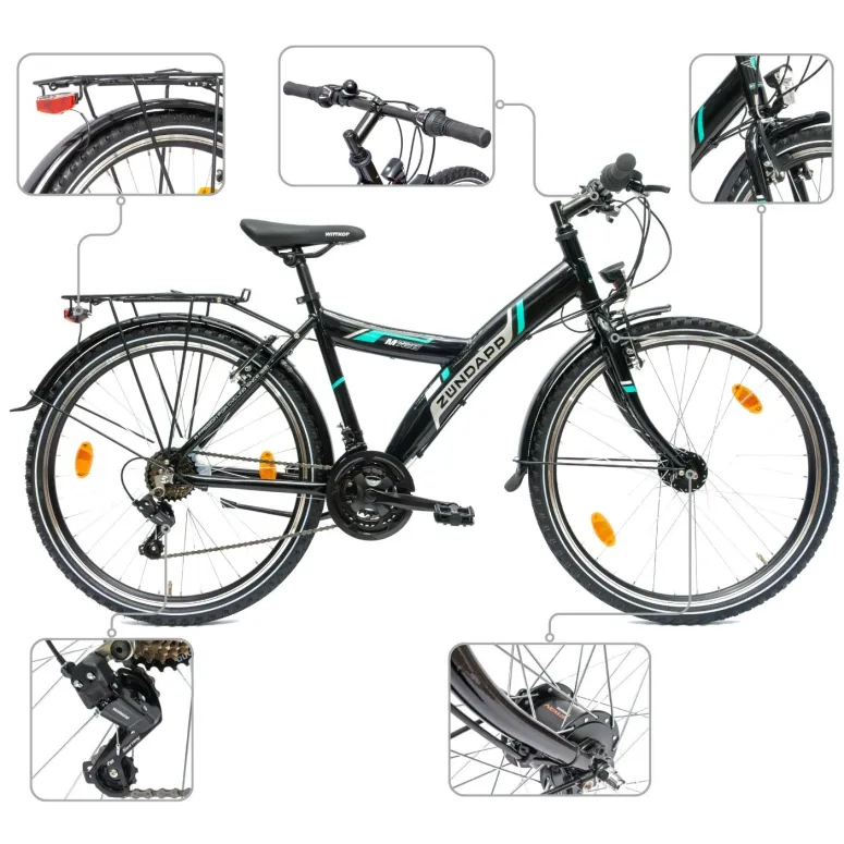 Rower Męski Damski Górski 26" Młodzieżowy MTB Hardtail SHIMANO Alu Błotniki