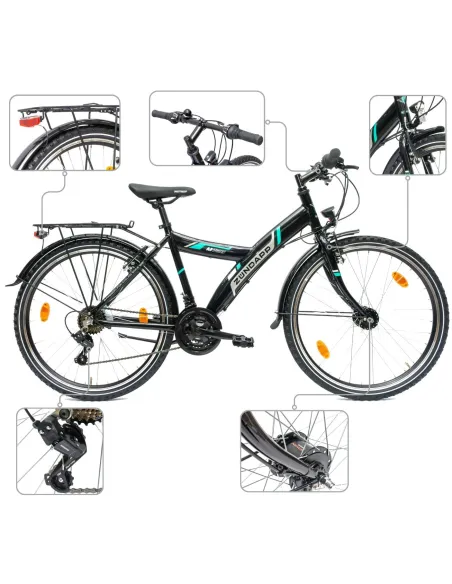 Rower Męski Damski Górski 26" Młodzieżowy MTB Hardtail SHIMANO Alu Błotniki