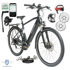 Rower Elektryczny Męski Trekkingowy 28" SHIMANO Hydraulika 2025 Aplikacja