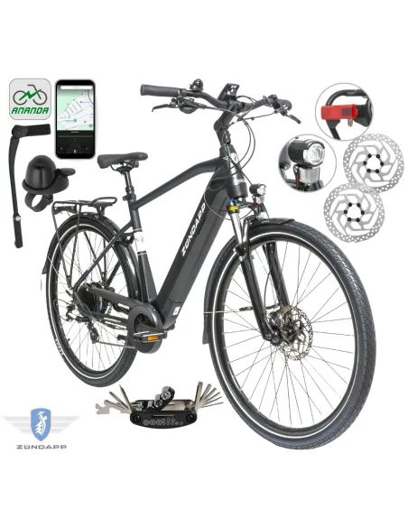 Rower Elektryczny Męski Trekkingowy 28" SHIMANO Hydraulika 2025 Aplikacja