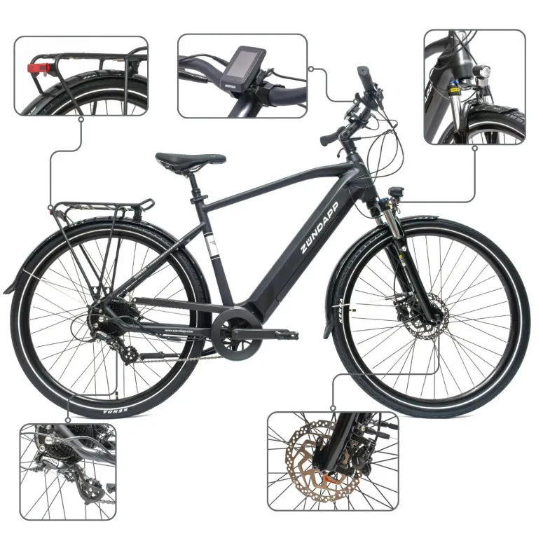 Rower Elektryczny Męski Trekkingowy 28" SHIMANO Hydraulika 2025 Aplikacja