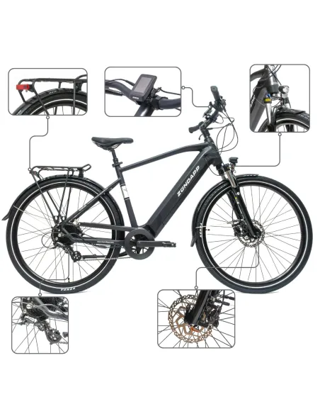 Rower Elektryczny Męski Trekkingowy 28" SHIMANO Hydraulika 2025 Aplikacja