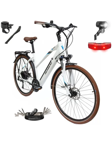 Rower Elektryczny Damski Miejski 28" 250W Acera Tarcze Amortyzacja ALU