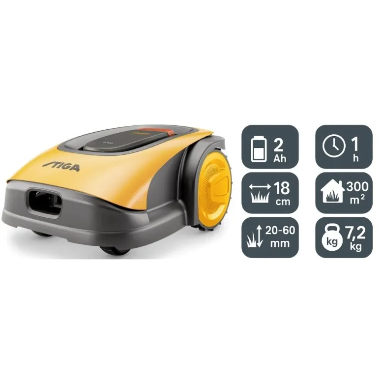 Robot Koszący Stiga G300 Bezszczotkowy Automatyczny Aplikacja BT 4 Ostrza