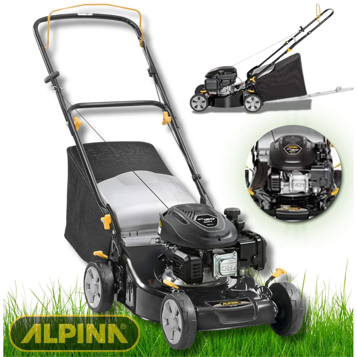 Kosiarka Spalinowa Stiga Alpina BL410 41 cm Silnik 123 cm³ Mocna Kosz 55 L