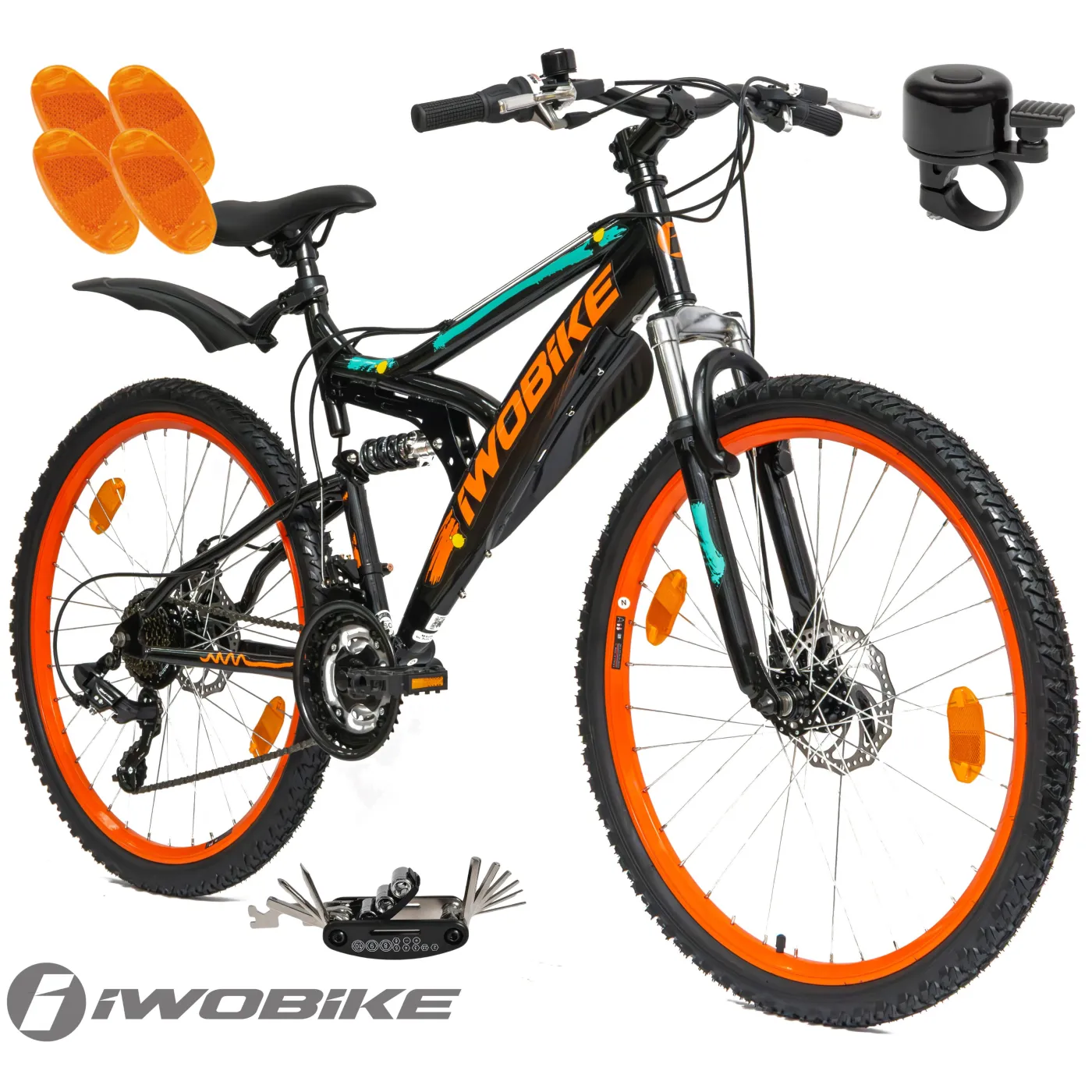 Rower Męski Damski Górski 26" MTB IWOBIKE 2025 Shimano Tarcze Full Amory