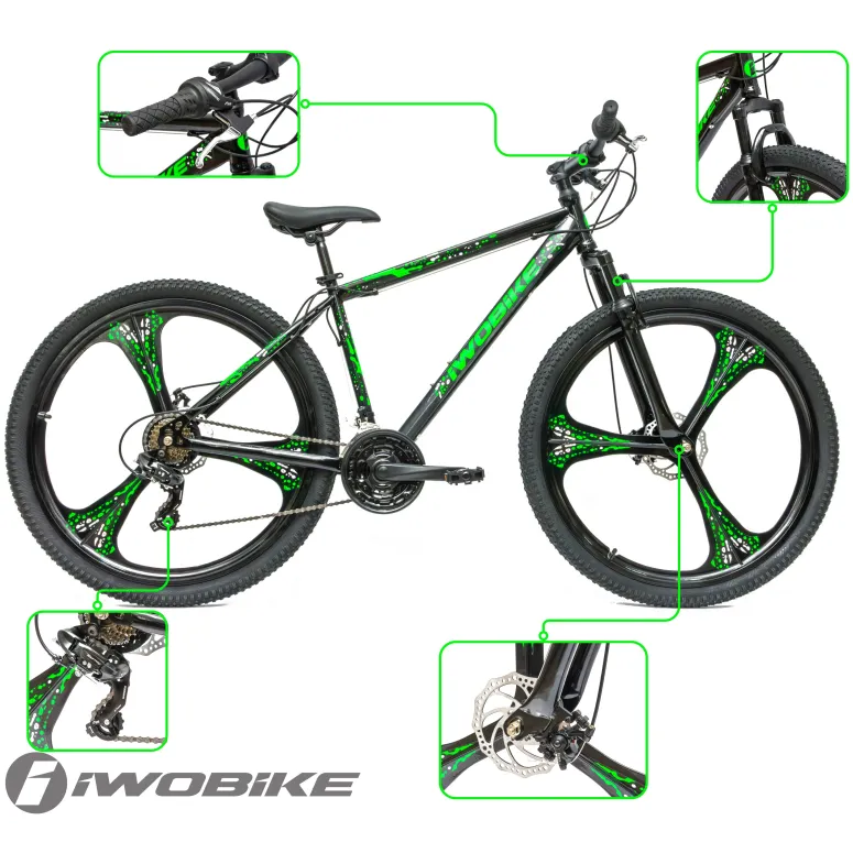 Rower Męski Górski 29" MTB IWOBIKE Shimano 2025 Hardtail Amortyzacja Tarcze
