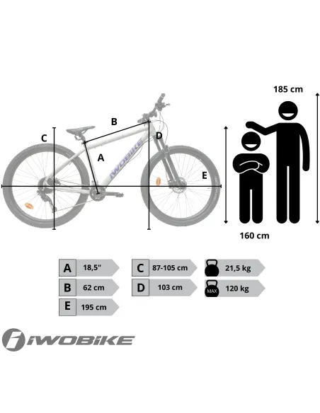 Rower Męski Górski 29" MTB Amortyzacja Hydraulika IWOBIKE Shimano Cues 2025