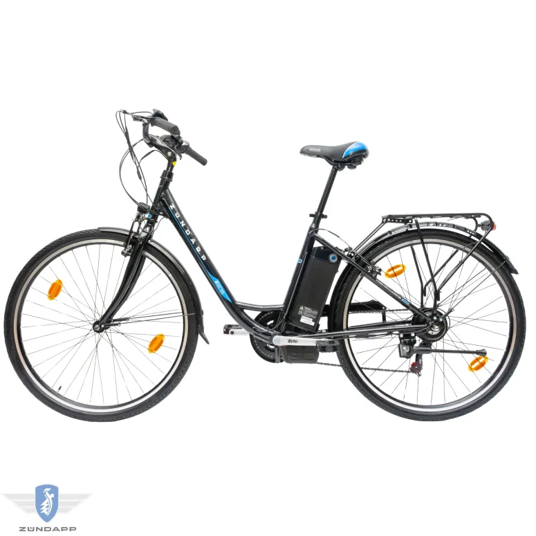 Rower Elektryczny Damski Miejski 28" SHIMANO 250 W LED Bagażnik Oświetlenie