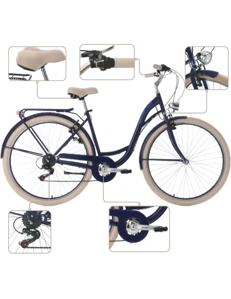 Rower Damski Miejski 28 SHIMANO Bagażnik Oświetlenie Dynamo Stopka Błotniki