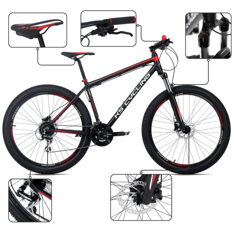 Rower Męski Górski 27,5" MTB SHIMANO Acera Hydraulika Alu Amory Dzwonek