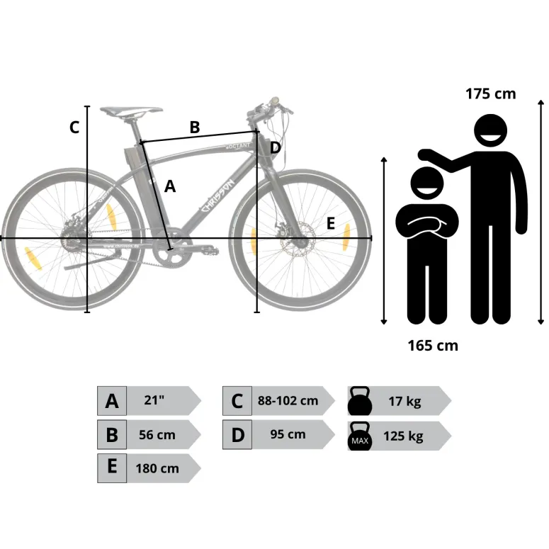Rower Elektryczny Męski Miejski 28" LCD 250 W Aluminium Oświetlenie Stopka