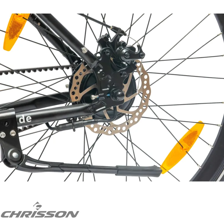 Rower Elektryczny Męski Miejski 28" LCD 250 W Aluminium Oświetlenie Stopka