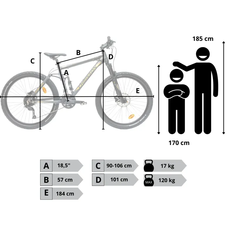 Rower Męski Górski 27,5" SHIMANO Alivio MTB Full Amory Aluminium Hydraulika