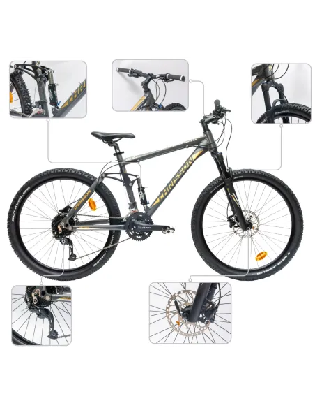 Rower Męski Górski 27,5" SHIMANO Alivio MTB Full Amory Aluminium Hydraulika