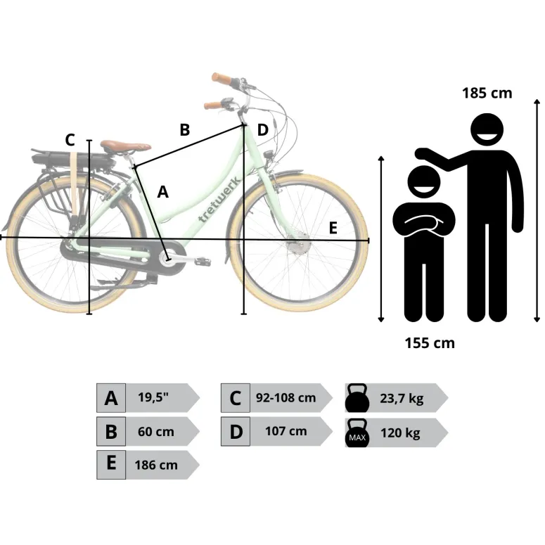 Rower Elektryczny Damski Miejski 28" SHIMANO Nexus LCD Aplikacja 250 W Alu