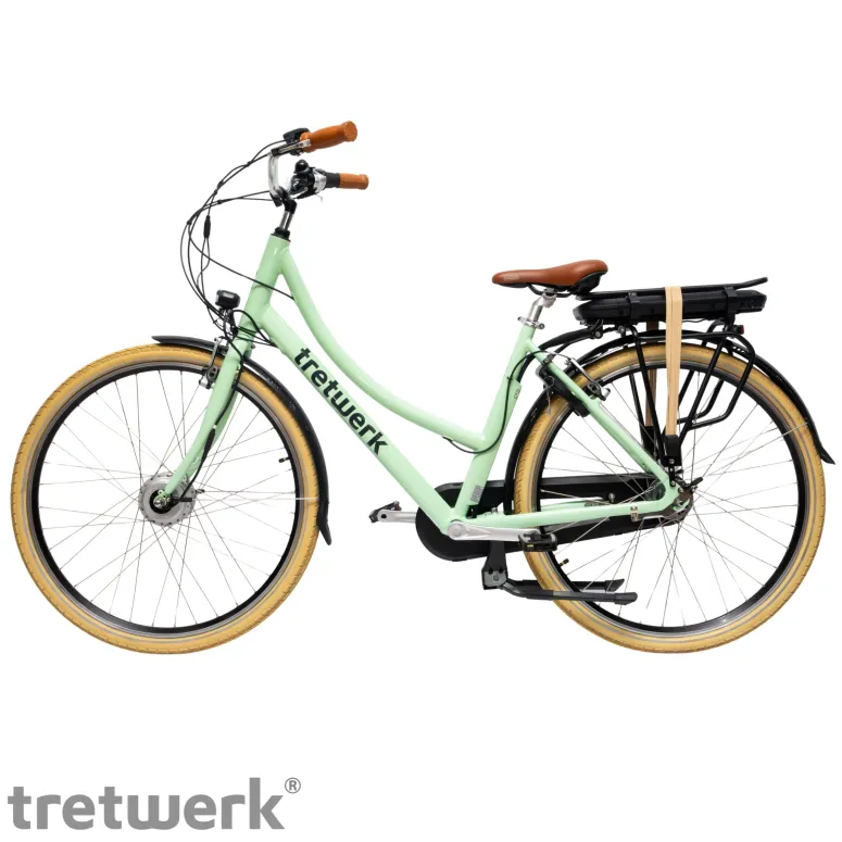 Rower Elektryczny Damski Miejski 28" SHIMANO Nexus LCD Aplikacja 250 W Alu