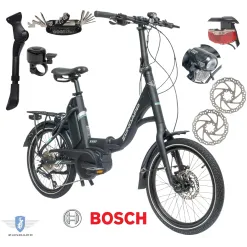 Rower Elektryczny Męski Damski Składany 20 SHIMANO Sora Składak 250 W BOSCH