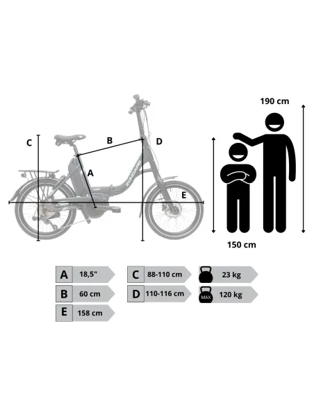 Rower Elektryczny Męski Damski Składany 20 SHIMANO Sora Składak 250 W BOSCH