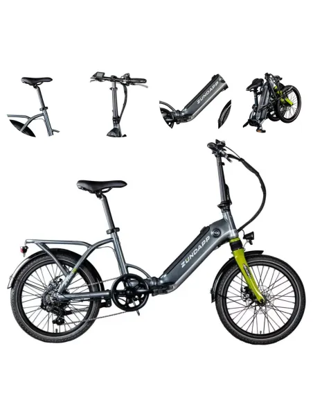 Rower Elektryczny Męski Damski Składany 20" SHIMANO Tarcze 250 W LCD Alu