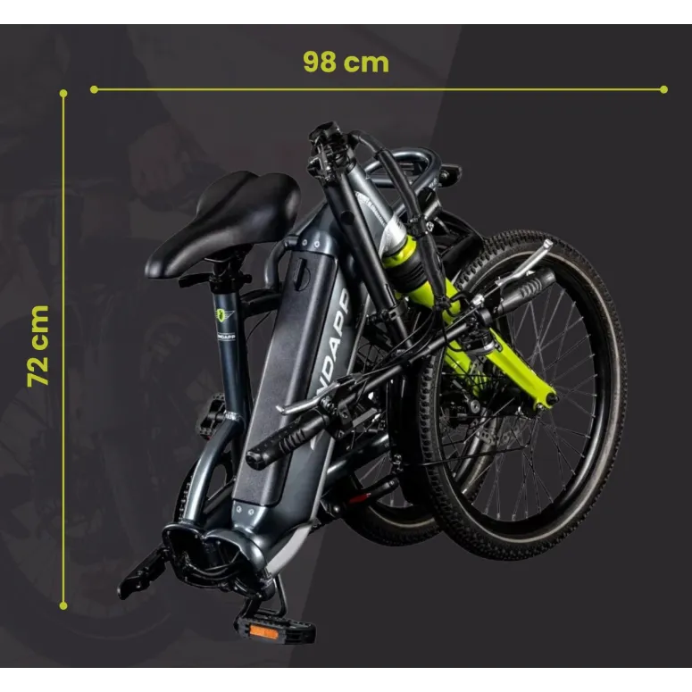 Rower Elektryczny Męski Damski Składany 20" SHIMANO Tarcze 250 W LCD Alu