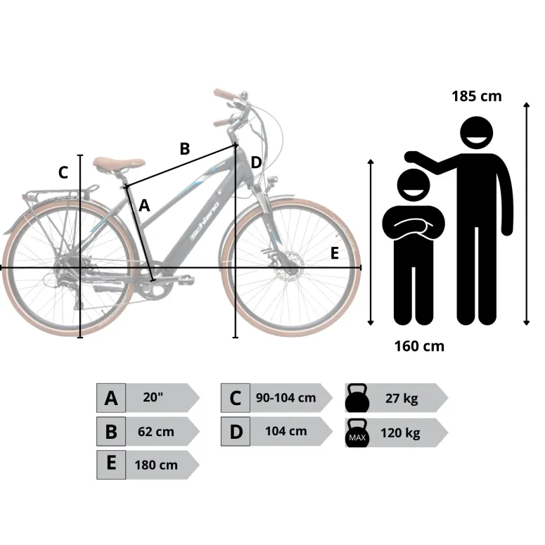 Rower Elektryczny Damski Miejski 28" Aluminium Bagażnik Oświetlenie Tarcze
