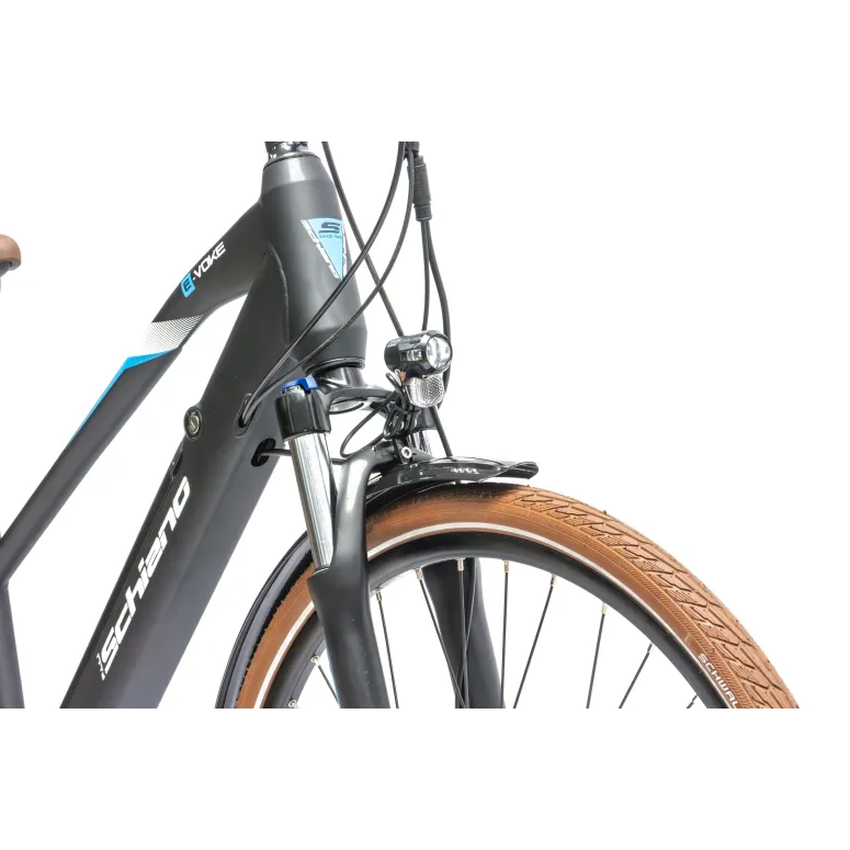 Rower Elektryczny Damski Miejski 28" Aluminium Bagażnik Oświetlenie Tarcze