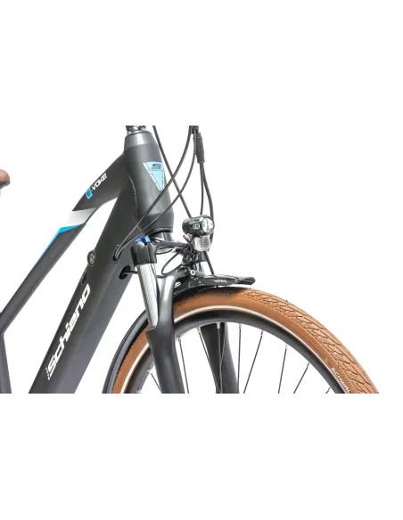 Rower Elektryczny Damski Miejski 28" Aluminium Bagażnik Oświetlenie Tarcze