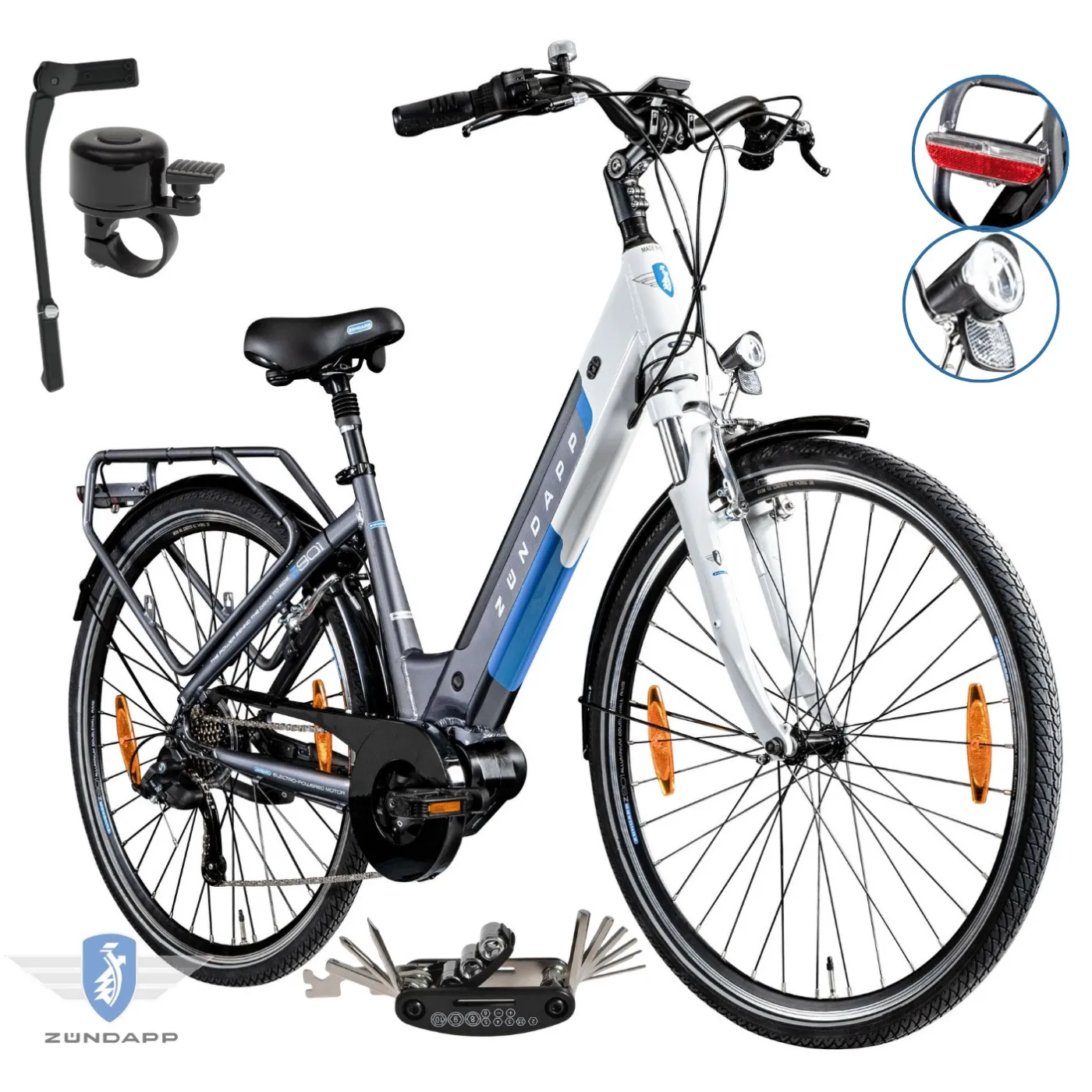 Elektryczny Rower Miejski 28 ALU 120 km 5 Trybów