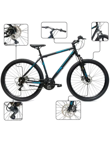 Rower Męski Górski Koła 29" SHIMANO Aluminium MTB Amortyzacja Tarcze Stopka