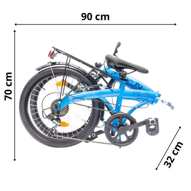 Rower Damski Męski Składany 20" SHIMANO Składak Oświetlenie Dynamo Bagażnik