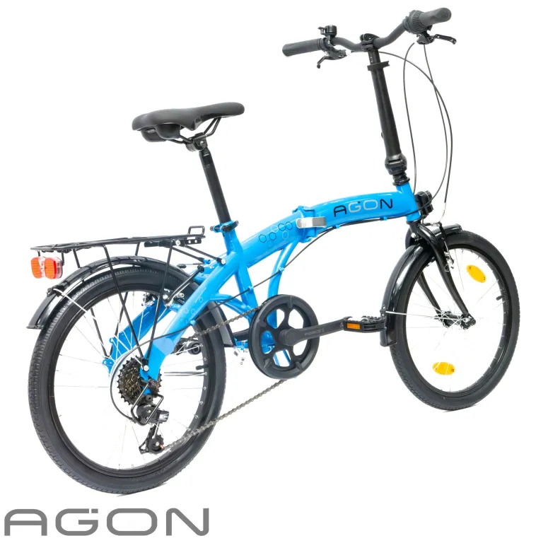 Rower Damski Męski Składany 20" SHIMANO Składak Oświetlenie Dynamo Bagażnik