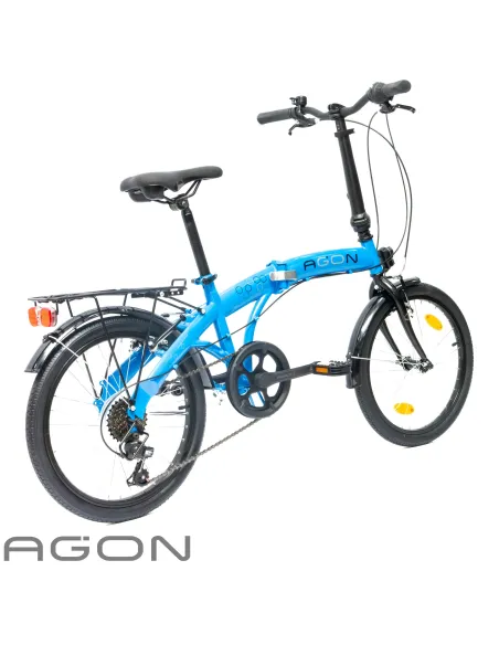 Rower Damski Męski Składany 20" SHIMANO Składak Oświetlenie Dynamo Bagażnik