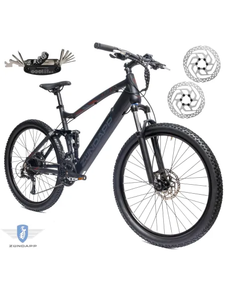 Rower Elektryczny Męski Górski 27,5" SHIMANO Tarcze Aluminium MTB 250 W LCD