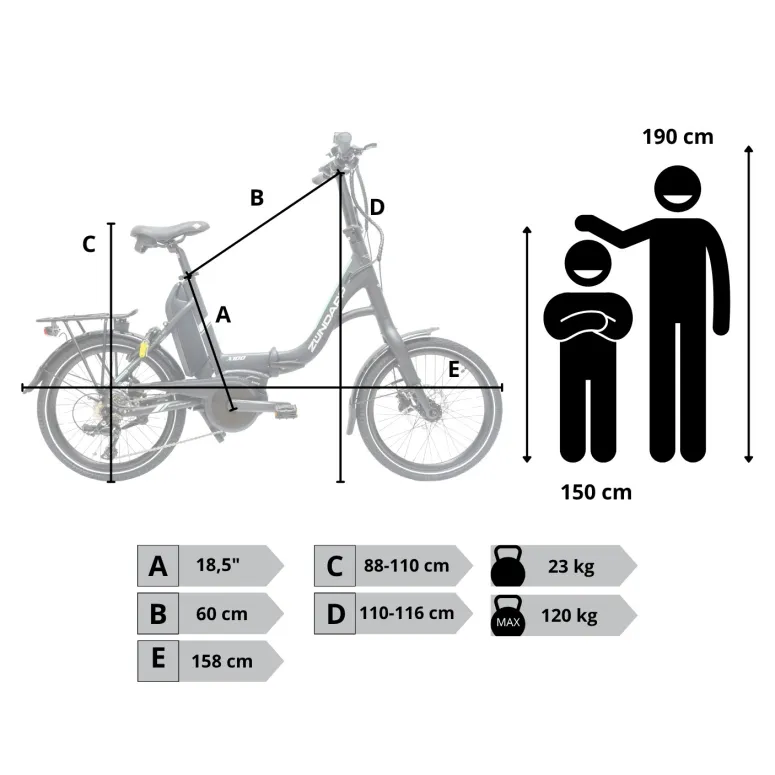 Rower Elektryczny Damski Męski Składany 20" BOSCH 250 W LCD Składak SHIMANO