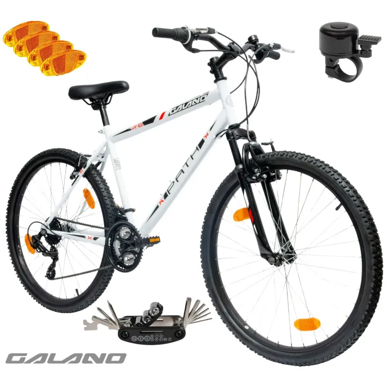 Rower Męski Górski 26" SHIMANO MTB Dzwonek Amortyzacja Lekki Góral Stal