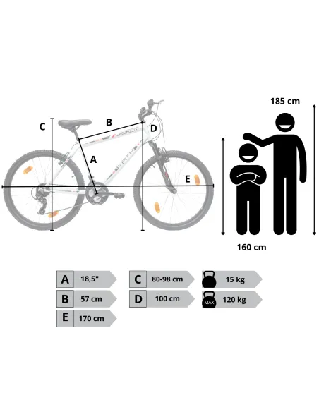 Rower Męski Górski 26" SHIMANO MTB Dzwonek Amortyzacja Lekki Góral Stal