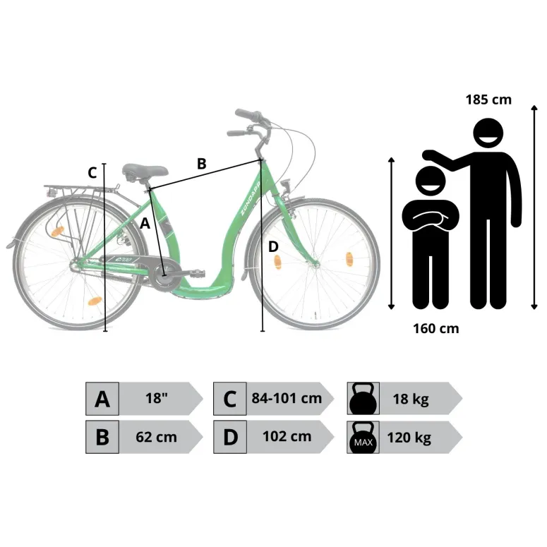 Rower Miejski Damski 28 Retro Nexus 3 Kontra Dzwonek Odblaski Oświetlenie