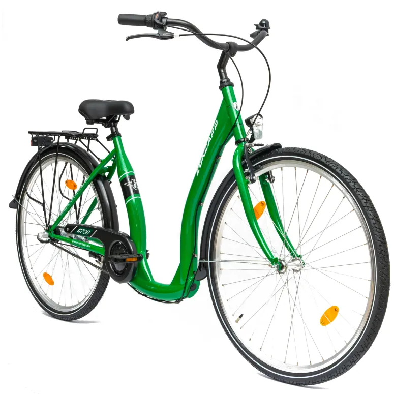 Rower Miejski Damski 28 Retro Nexus 3 Kontra Dzwonek Odblaski Oświetlenie