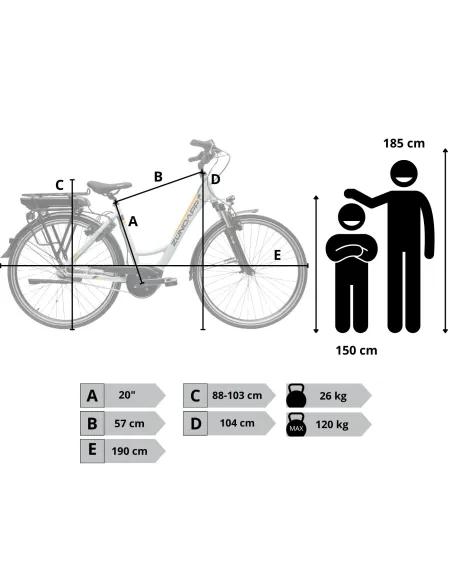 Rower Elektryczny Damski Trekkingowy 28" SHIMANO Nexus 250 W Alu LCD BOSCH