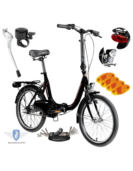 Rower Damski Męski Składany Miejski 20" Składak SHIMANO Nexus Oświetlenie