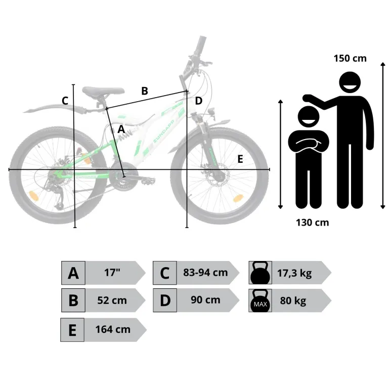 Rower Chłopięcy Górski Dziecięcy 24" MTB Amory Oświetlenie Dynamo Tarcze