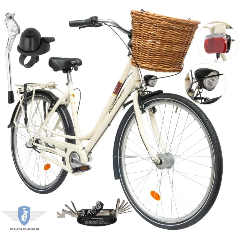 Rower Damski Miejski 28" SHIMANO Nexus Bagażnik Koszyk Oświetlenie Dynamo