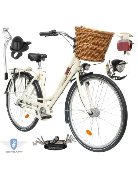 Rower Damski Miejski 28" SHIMANO Nexus Bagażnik Koszyk Oświetlenie Dynamo