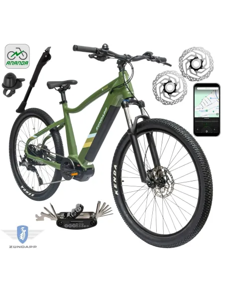 Rower Elektryczny Męski Damski Górski 27,5" SHIMANO Aplikacja 250W LCD 2025