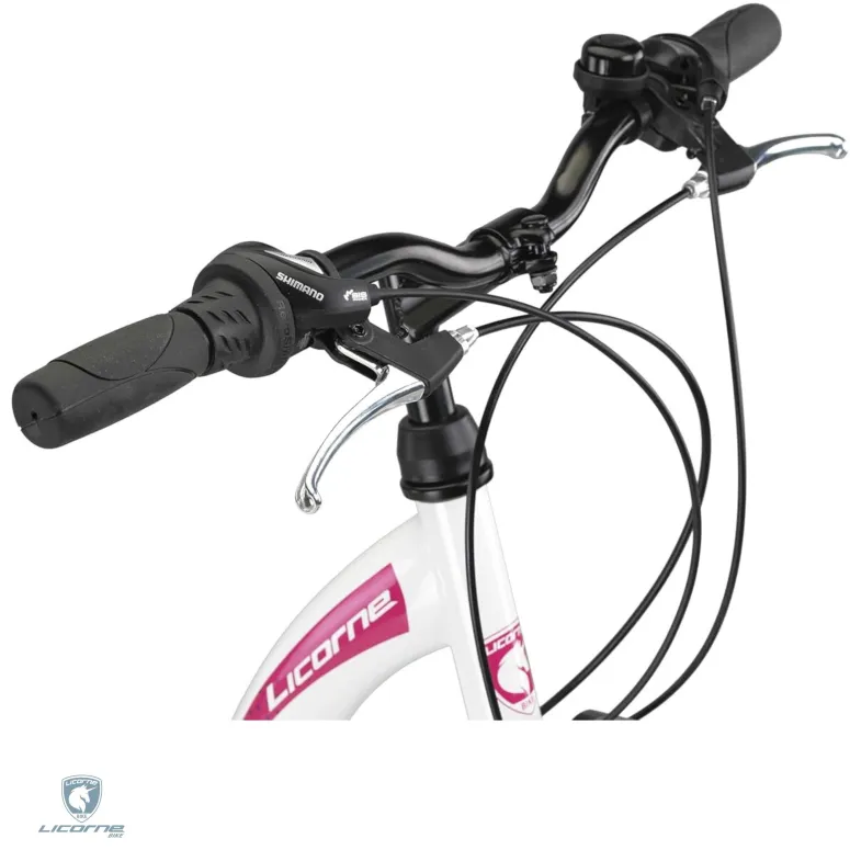 Rower Dziecięcy Dziewczęcy Miejski Trekkingowy 24" SHIMANO Błotniki Światła