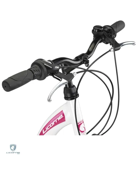 Rower Dziecięcy Dziewczęcy Miejski Trekkingowy 24" SHIMANO Błotniki Światła