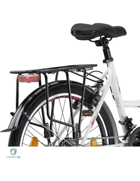 Rower Dziecięcy Dziewczęcy Miejski Trekkingowy 24" SHIMANO Błotniki Światła