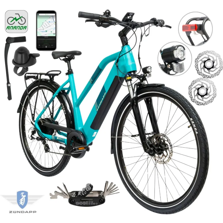 Rower Elektryczny Damski Trekkingowy 28" Aplikacja SHIMANO 2025 LCD 250 W