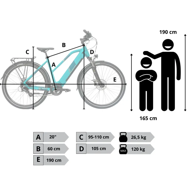 Rower Elektryczny Damski Trekkingowy 28" Aplikacja SHIMANO 2025 LCD 250 W